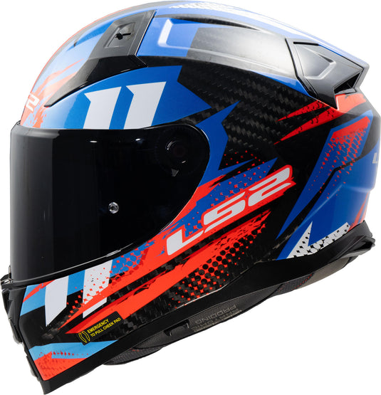 Ls2 integraalhelm ff811 vector ii carbon tantic helmet ff811 vector i tantic blue red gr. 3xl