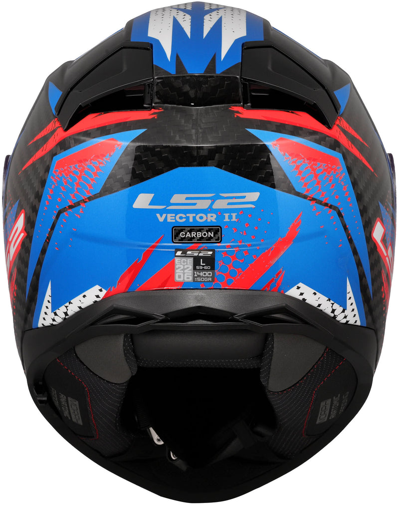 Load image into Gallery viewer, Ls2 integraalhelm ff811 vector ii carbon tantic helmet ff811 vector i tantic blue red gr. s
