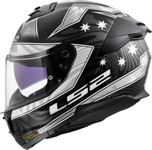 Ls2 integraalhelm ff808 stream ii galdam helmet ff808 stream i galdam black white gr. m