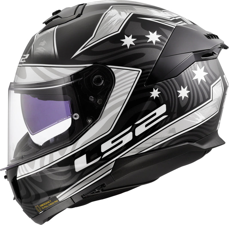 Load image into Gallery viewer, Ls2 integraalhelm ff808 stream ii galdam helmet ff808 stream i galdam black white gr. l
