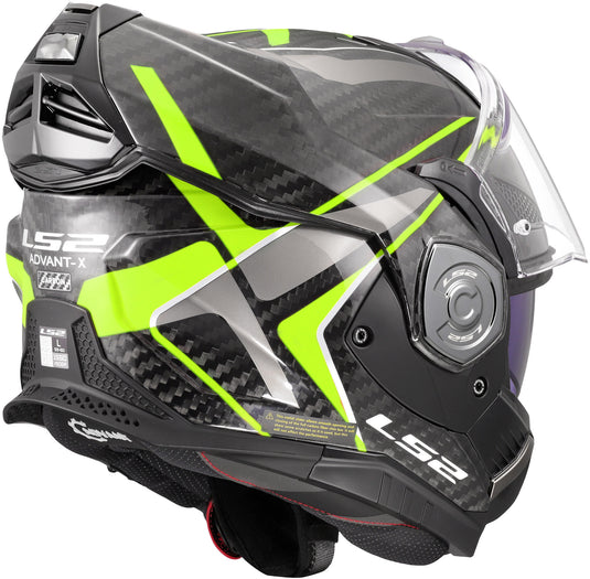 Ls2 opklaphelm ff901 advant x carbon future ii helmet advant x carbo future ii h-v yellow size