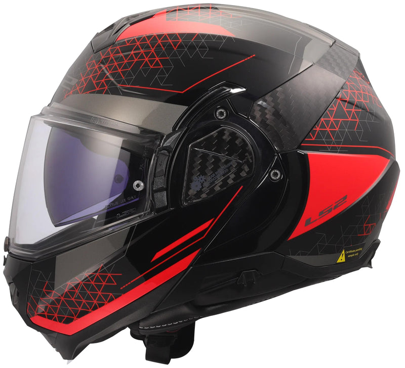Load image into Gallery viewer, Ls2 klapphelm ff910 advant ii astral helmet ff910 advant ii astral xl black red
