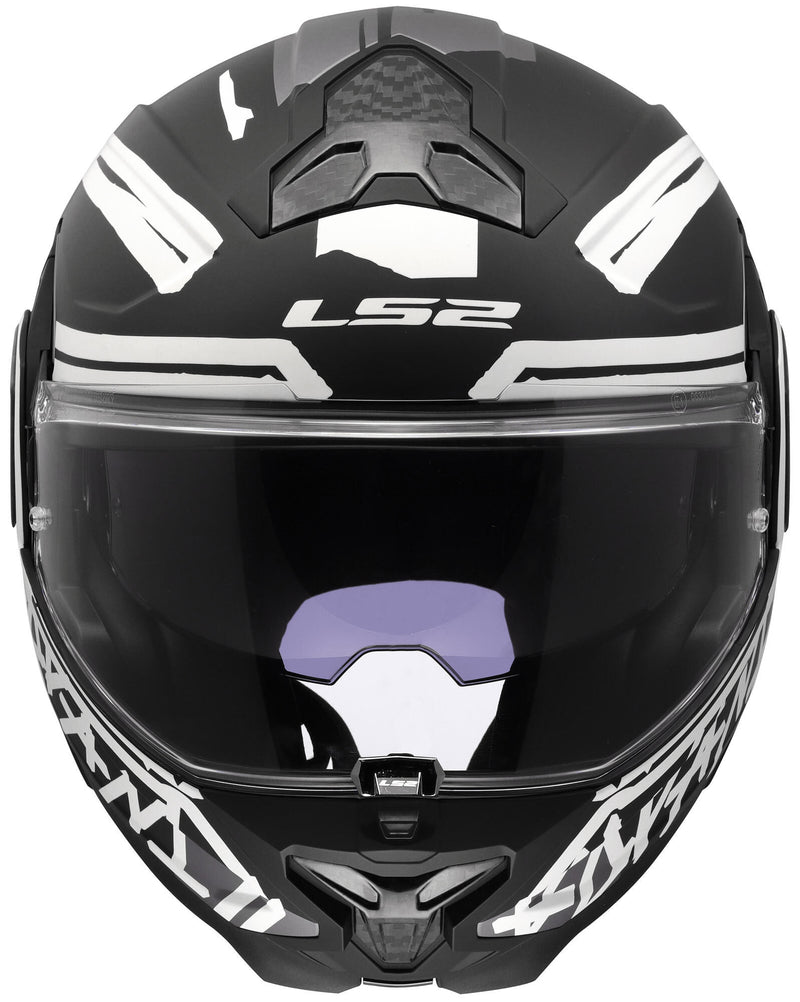 Load image into Gallery viewer, Ls2 opklaphelm ff910 advant ii tape helmet ff910 advant ii tape xl matt bl white
