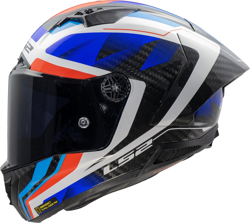 Load image into Gallery viewer, Ls2 integralhelm ff805 thunder carbon gp raute helmet ff805 thunder gp diamond blue red gr. s
