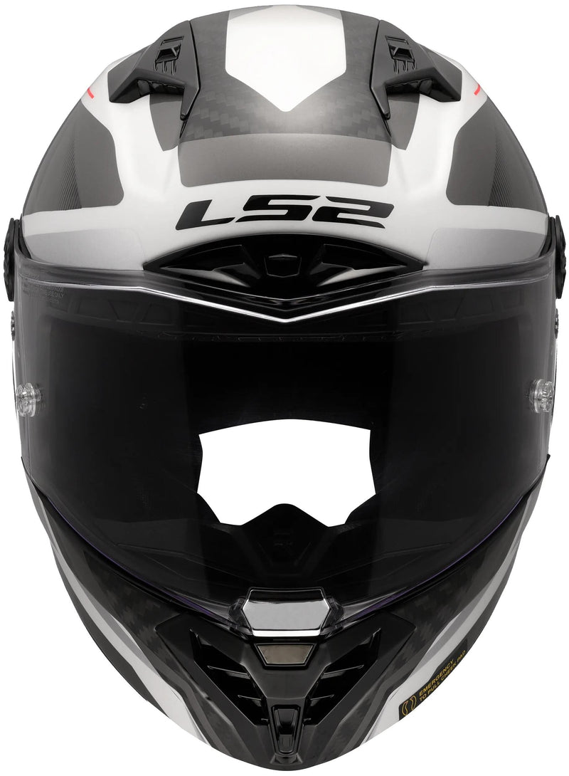 Load image into Gallery viewer, Ls2 integralhelm ff805 thunder carbon gp raute helmet ff805 thunder gp rhombus white grey siz
