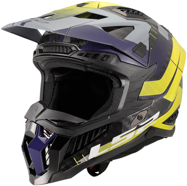 Ls2 crosshelm mx703 x-force galuo helmet x-force galuo gray neon yellow size xl