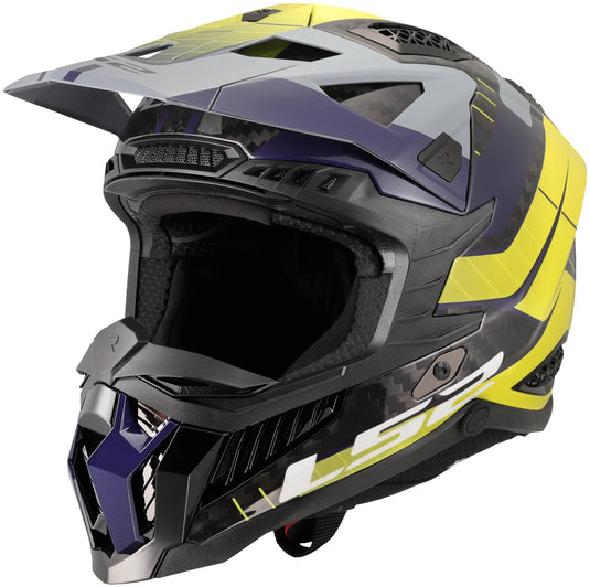 Ls2 crosshelm mx703 x-force galuo helmet x-force galuo gray neon yellow size xl