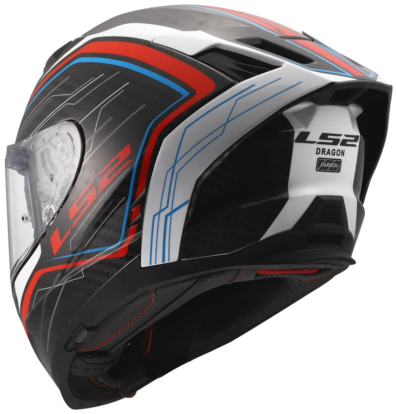 Load image into Gallery viewer, Ls2 integraalhelm ff807 dragon subic helmet ff807 dragon subic white blue red l
