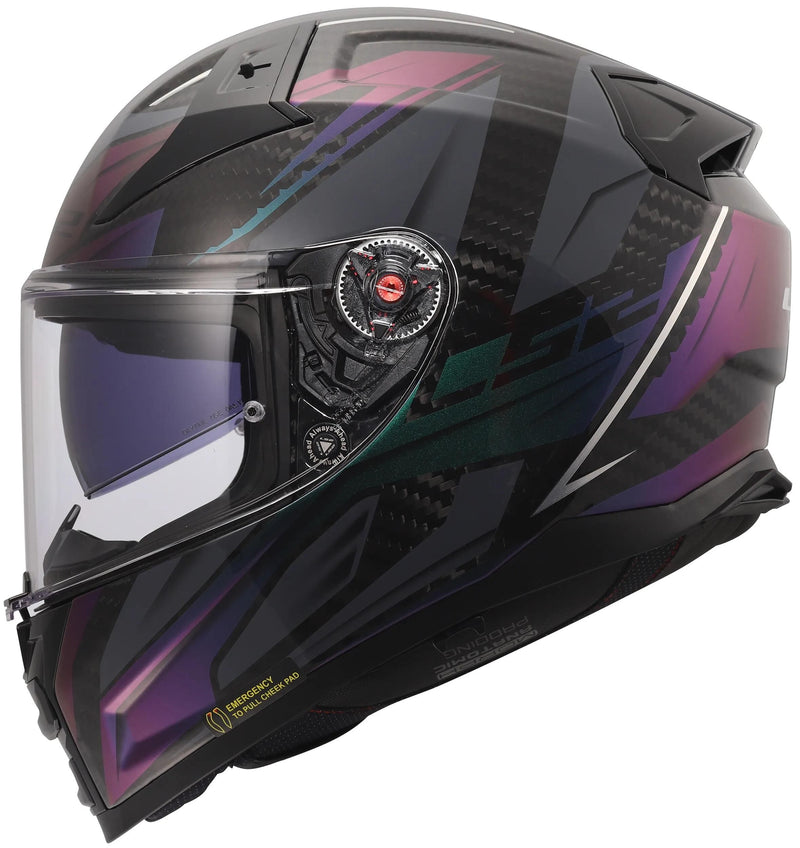 Load image into Gallery viewer, Ls2 integraalhelm ff811 vector ii carbon savage helmet ff811 vector i c savage chameleon xs
