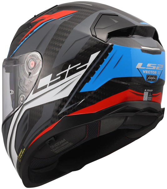 Ls2 integralhelm ff811 vector ii carbon savage ff811 vector ii helme c savage white blue red x