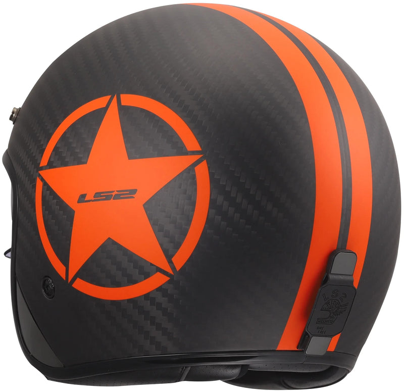 Load image into Gallery viewer, Ls2 jethelm of601 bob ii carbon star helmet of601 bob ii carbon star orange gr.xxl

