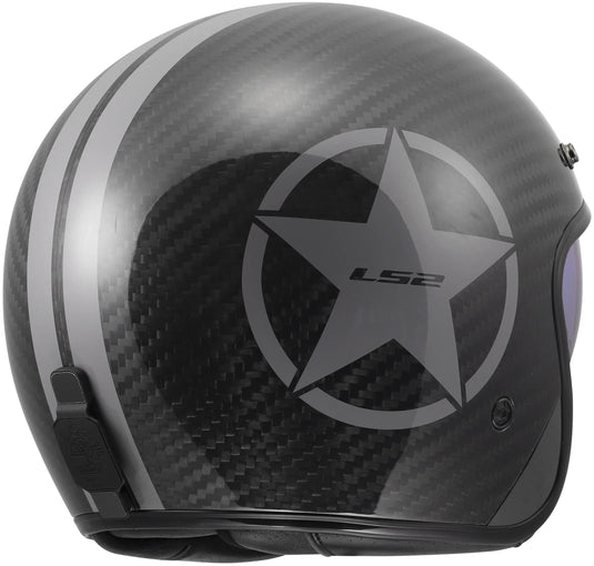 Ls2 jethelm of601 bob ii carbon star helmet of601 bob ii carbon star gray gr. s
