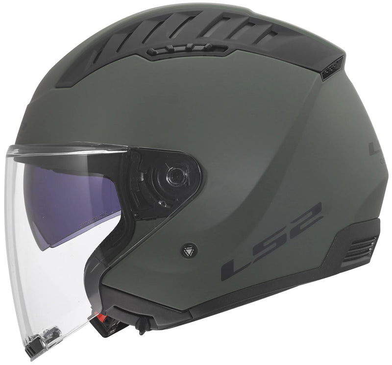 Load image into Gallery viewer, Ls2 jethelm of600 copter ii solid helmet of600 copter i military green gr. l
