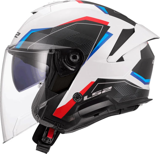 Ls2 jethelm of618 verso ii air helmets of618 verso i air white blue red gr. l