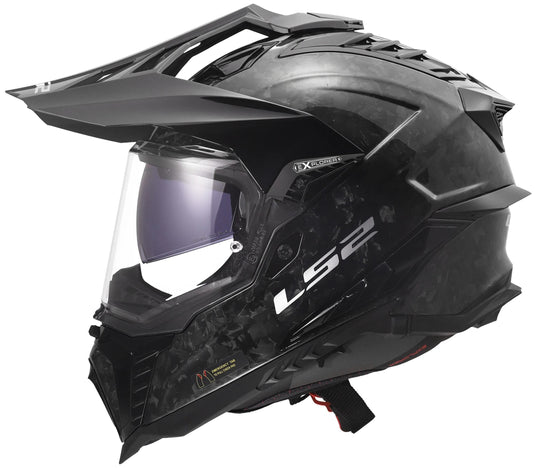 Ls2 endurohelm mx701 explorer carbon forged helmet mx701 explorer forged carbon gr. l
