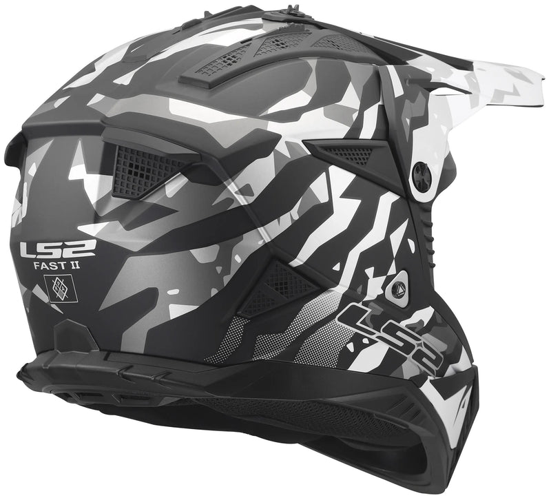 Afbeelding laden in galerijviewer, Ls2 crosshelm mx708 fast ii grotesk helmet mx708 fast ii grotesque matt black grey
