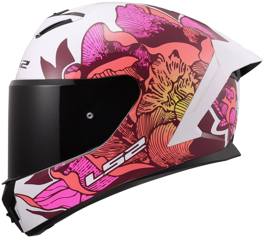 Ls2 integraalhelm ff820 rapid iii poppies helmets ff820 rapid i poppies ii white pink s