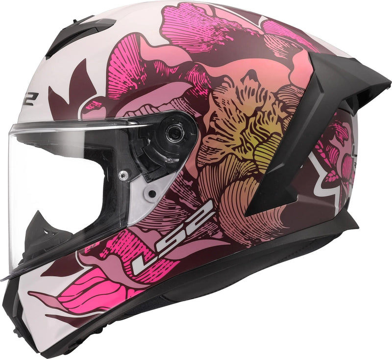 Load image into Gallery viewer, Ls2 integraalhelm ff820 rapid iii poppies helmets ff820 rapid i poppies ii white pink s
