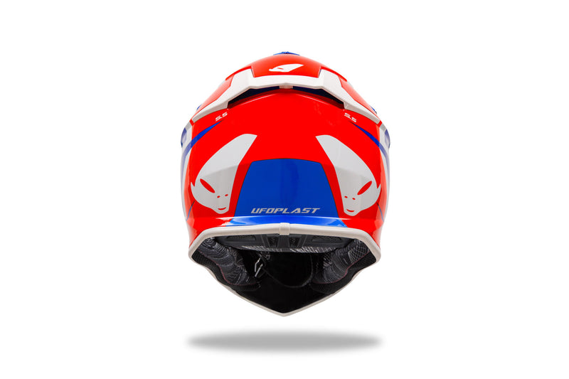 Load image into Gallery viewer, Ufo plast crosshelm intrepid helmet interpid xl blue red
