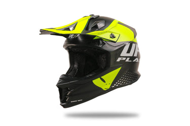 Ufo plast crosshelm intrepid helmet interpid l black yellow