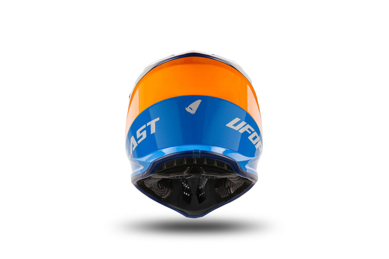 Load image into Gallery viewer, Ufo plast kinder crosshelm korey , uitneembaar helmet ufo plst korey s blue orange
