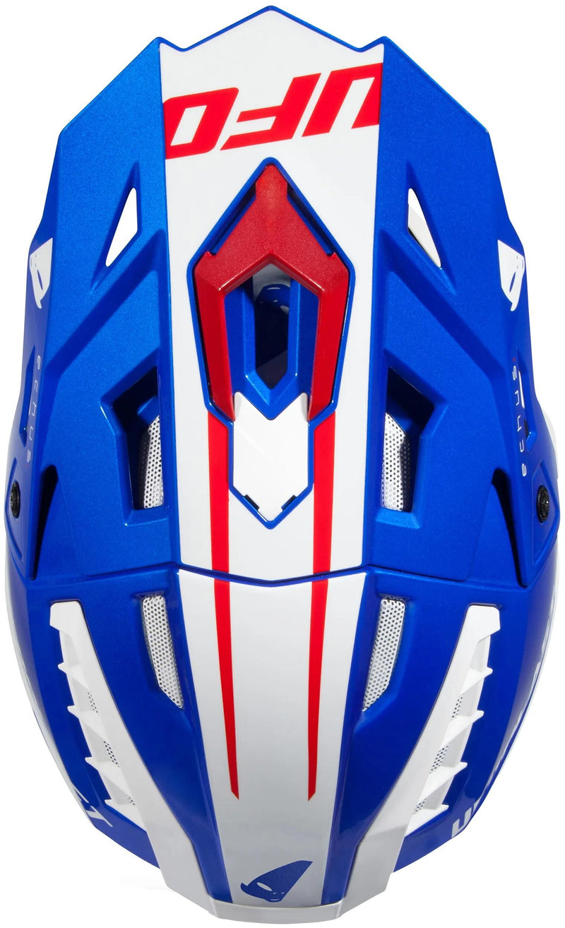 Load image into Gallery viewer, Ufo plast crosshelm echus helmet echus l blue white red
