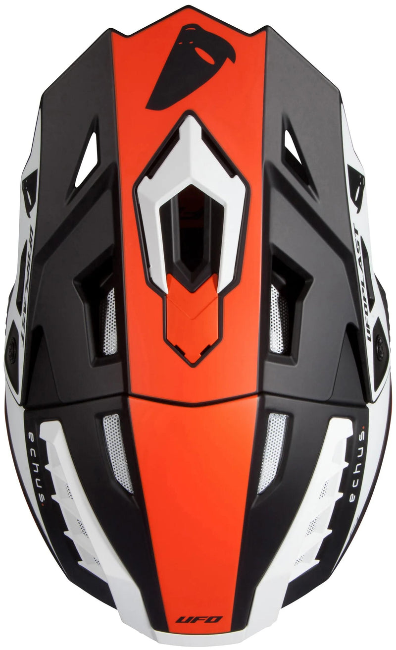 Load image into Gallery viewer, Ufo plast crosshelm echus helmet echus m bl. orange white matt
