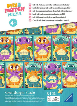 Ravensburger mix match puzzel dino's 24s
