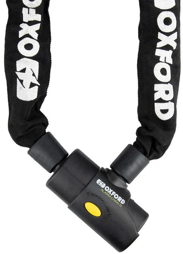 Oxford kettingslot alarm chain 10 chain link 10mm x 1,2m black alarm