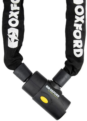 Oxford kettingslot alarm chain 10 chain link 10mm x 1.5m black alarm