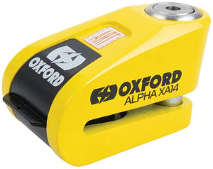 Oxford remschijfslot alpha xa14 rotor locks yellow black alarm