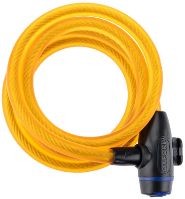 Oxford kabelslot cable lock cable lock 1,8m x 12mm yellow