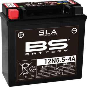 Bs-battery batterij 12n5,5-4a 4b 12n5,5-4a battery 12n5.5-4a 4b bs sla