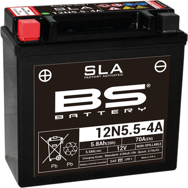 Bs-battery batterij 12n5,5-4a 4b 12n5,5-4a battery 12n5.5-4a 4b bs sla