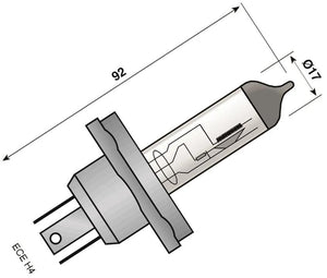 Spahn scheinwerferlampe headlight bulb 6v 60 55w p45t
