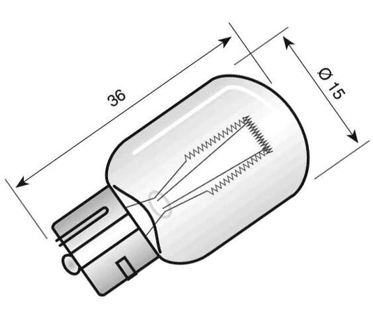 Spahn glasfittinglampen glass base lamps 12v 7w t15w2,1x9,5d