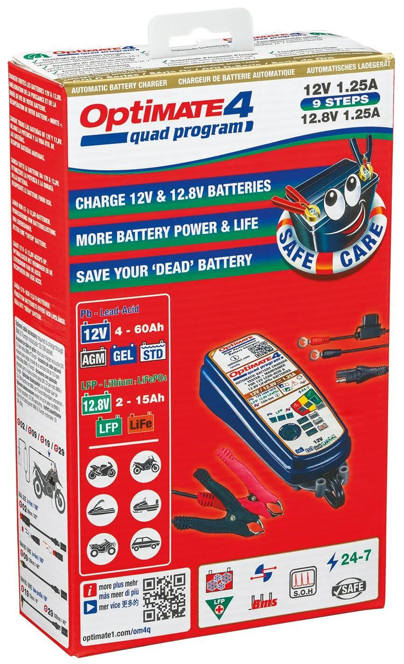 Load image into Gallery viewer, Tecmate batterieladegerät optimate4 quad program optimate 4 charger quad program
