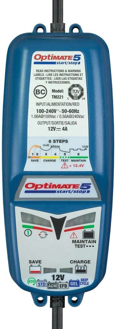 Tecmate acculader optimate 5 start stop optimate 5 charger 4a