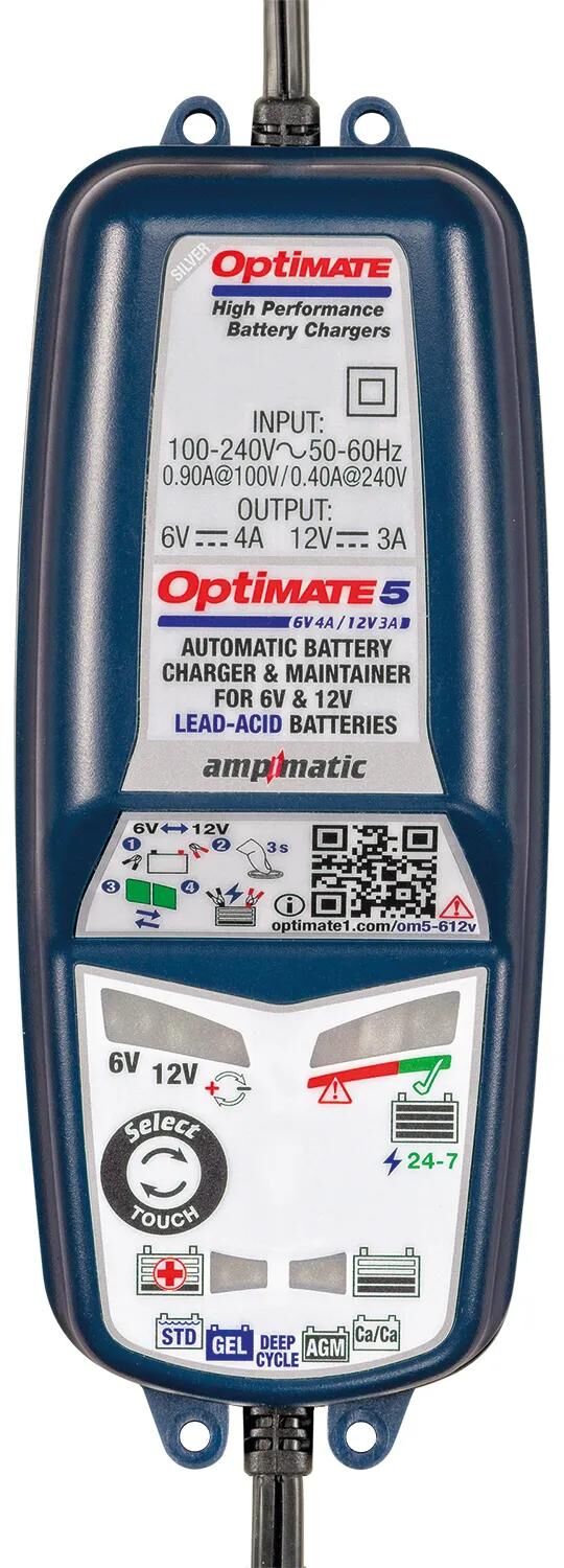 Load image into Gallery viewer, Tecmate batterieladegerät optimate 5 select optimate 5 charger voltmatic 6v 12v
