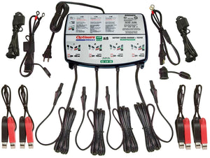 Tecmate acculader optimate lithium 4x0.8a optimate charger lithium 0.8v quad bank
