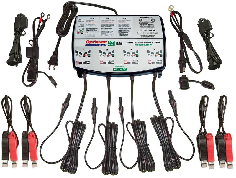 Load image into Gallery viewer, Tecmate batterieladegerät optimate lithium 4x0.8a optimate charger lithium 0.8v quad bank
