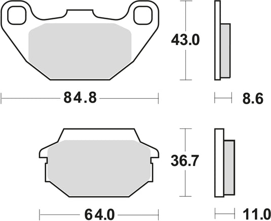Trw bremsbelag mcb 712 brake pads sinter mcb712srm