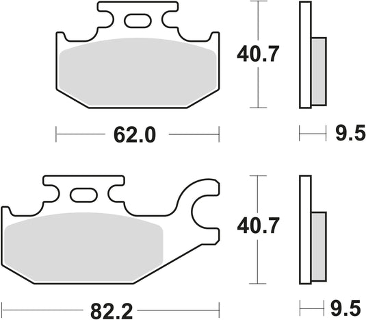 Trw bremsbelag mcb 724 brake pads organ. mcb724