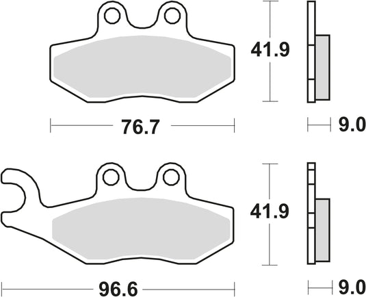 Trw bremsbelag mcb 744 brake pads organ. mcb744ec