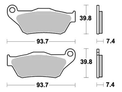 Trw bremsbelag mcb 786 brake pads sinter mcb786srm