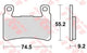 Trw remblokken mcb 819 brake pads sinter mcb 819 sv
