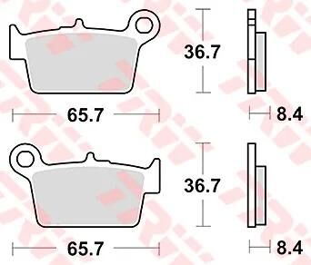 Trw bremsbelag mcb 820 brake pads organ. mcb 820