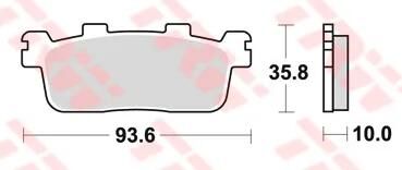 Trw bremsbelag mcb 821 brake pads sinter mcb821srm
