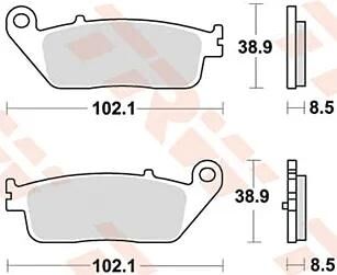 Trw bremsbelag mcb 845 brake pads sinter mcb 845 srm