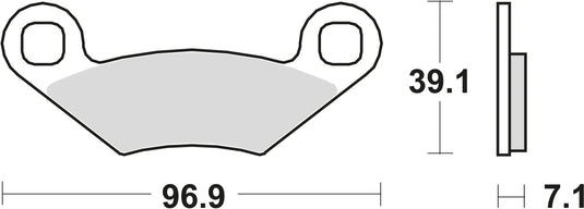 Trw remblokken mcb 619 brake pads organ. mcb 619